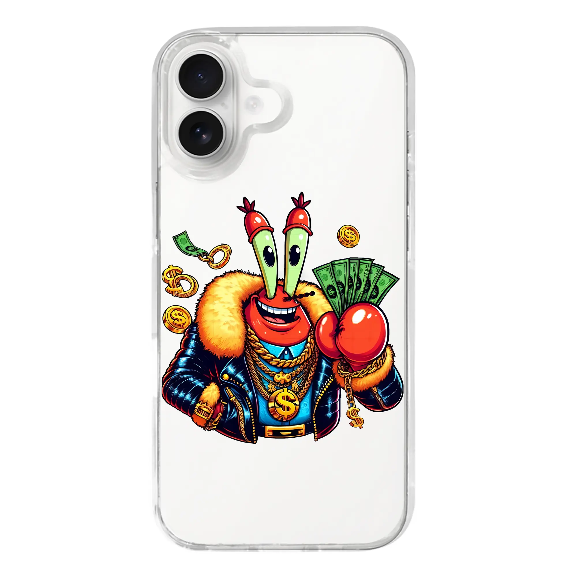 スポンジボブ グッズ ミスター・クラブ - iPhone 17シリーズ 透明スマホケース – 薄型・耐衝撃・精密フィット保護カバー